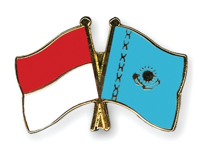 Fahnen Pins Indonesien Kasachstan