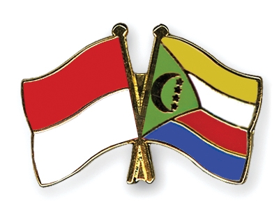 Fahnen Pins Indonesien Komoren