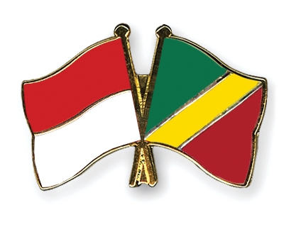 Fahnen Pins Indonesien Kongo-Republik