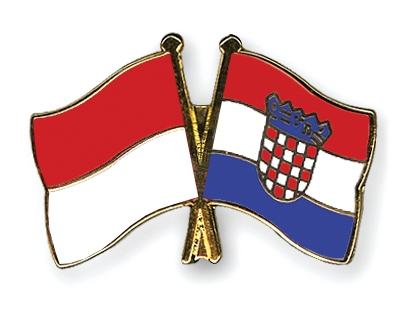 Fahnen Pins Indonesien Kroatien
