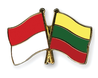 Fahnen Pins Indonesien Litauen