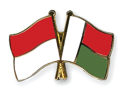 Fahnen Pins Indonesien Madagaskar