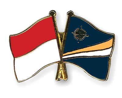 Fahnen Pins Indonesien Marshallinseln