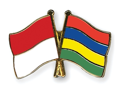 Fahnen Pins Indonesien Mauritius