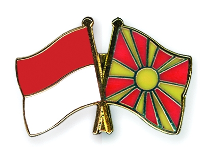 Fahnen Pins Indonesien Mazedonien