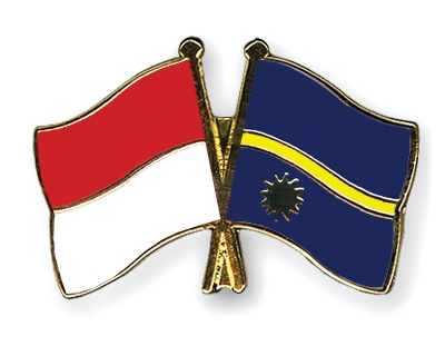 Fahnen Pins Indonesien Nauru