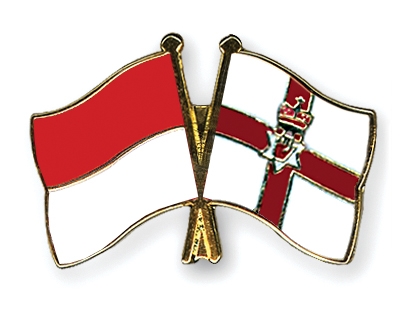 Fahnen Pins Indonesien Nordirland
