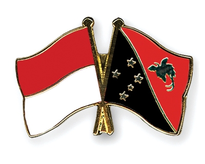 Fahnen Pins Indonesien Papua-Neuguinea