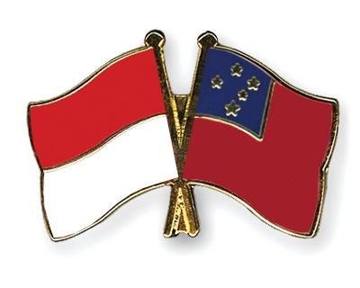 Fahnen Pins Indonesien Samoa