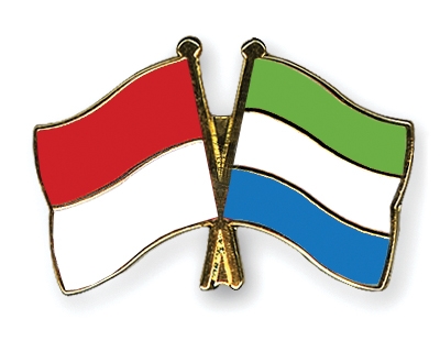 Fahnen Pins Indonesien Sierra-Leone