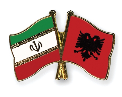 Fahnen Pins Iran Albanien