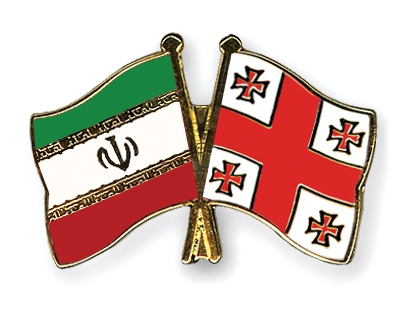 Fahnen Pins Iran Georgien