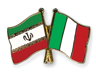 Fahnen Pins Iran Italien