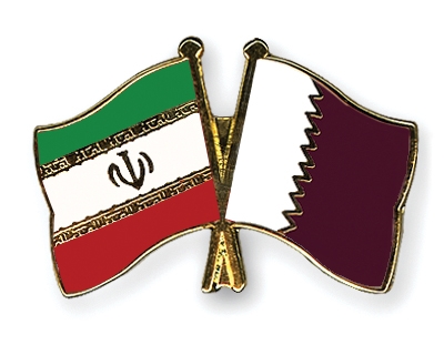 Fahnen Pins Iran Katar