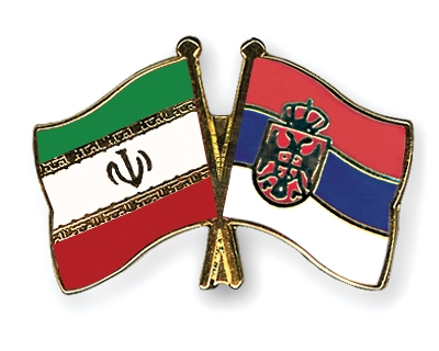 Fahnen Pins Iran Serbien