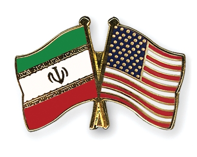 Fahnen Pins Iran USA