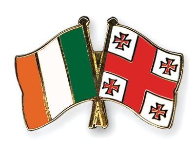 Fahnen Pins Irland Georgien