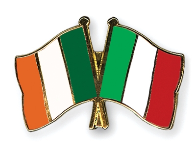 Fahnen Pins Irland Italien