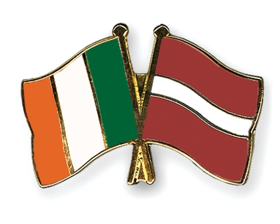 Fahnen Pins Irland Lettland