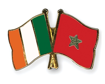 Fahnen Pins Irland Marokko