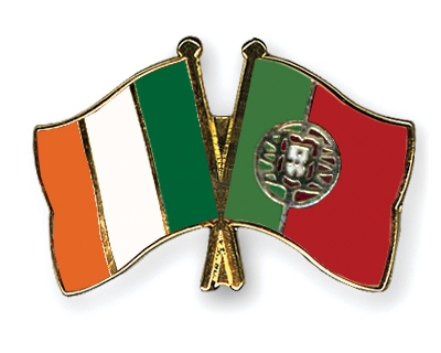Fahnen Pins Irland Portugal