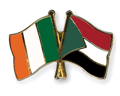 Fahnen Pins Irland Sudan
