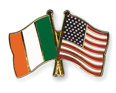 Fahnen Pins Irland USA