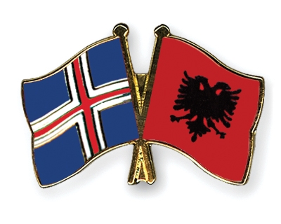 Fahnen Pins Island Albanien
