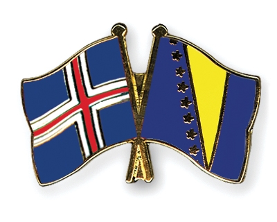 Fahnen Pins Island Bosnien-und-Herzegowina
