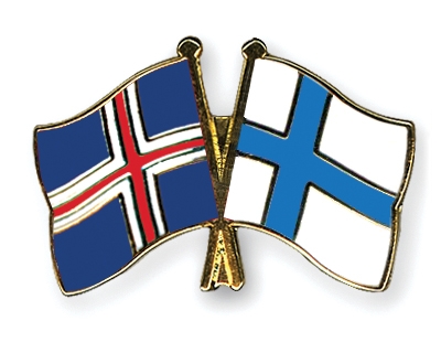 Fahnen Pins Island Finnland