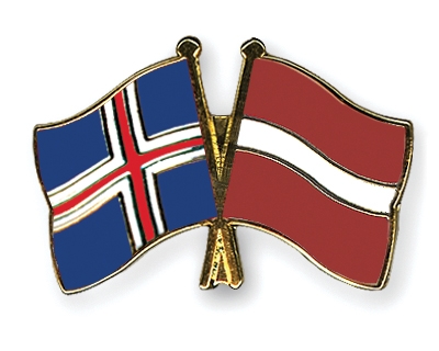 Fahnen Pins Island Lettland