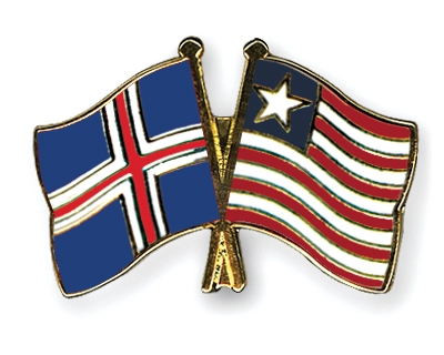 Fahnen Pins Island Liberia