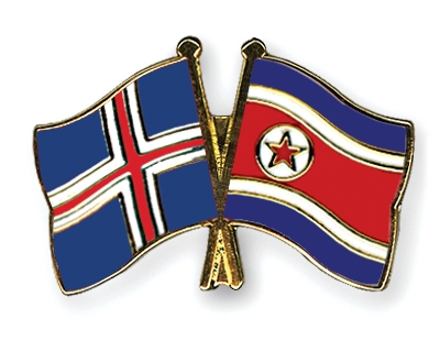 Fahnen Pins Island Nordkorea