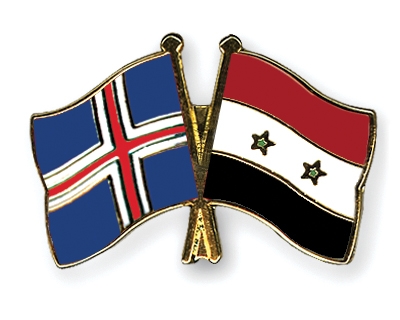 Fahnen Pins Island Syrien