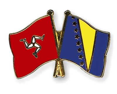 Fahnen Pins Isle-of-Man Bosnien-und-Herzegowina