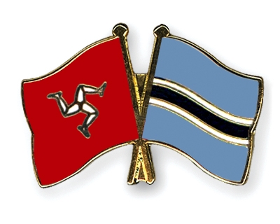 Fahnen Pins Isle-of-Man Botsuana