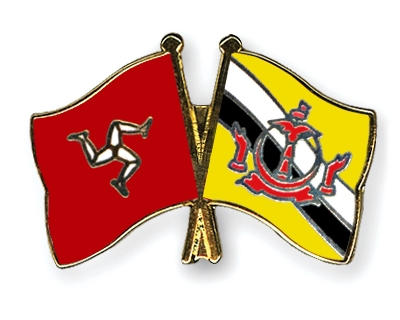 Fahnen Pins Isle-of-Man Brunei-Darussalam