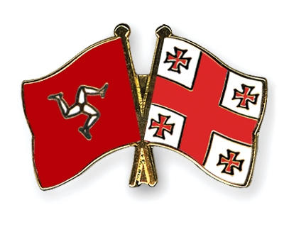 Fahnen Pins Isle-of-Man Georgien