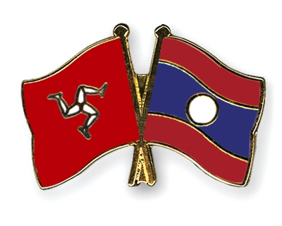 Fahnen Pins Isle-of-Man Laos