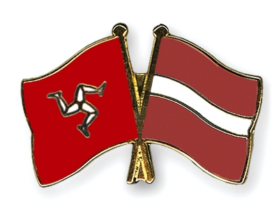 Fahnen Pins Isle-of-Man Lettland