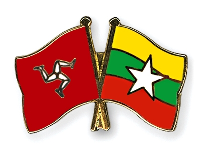 Fahnen Pins Isle-of-Man Myanmar