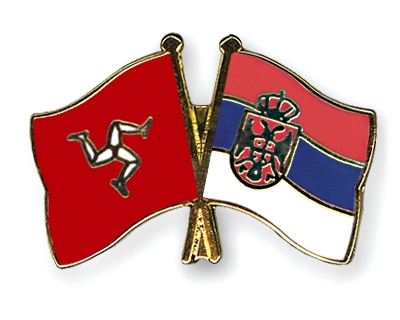 Fahnen Pins Isle-of-Man Serbien