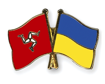 Fahnen Pins Isle-of-Man Ukraine