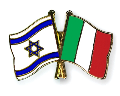 Fahnen Pins Israel Italien