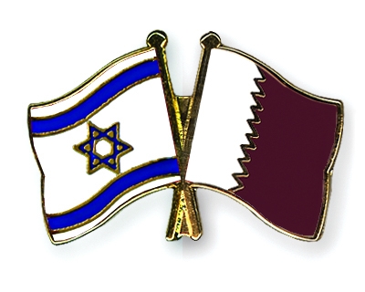 Fahnen Pins Israel Katar