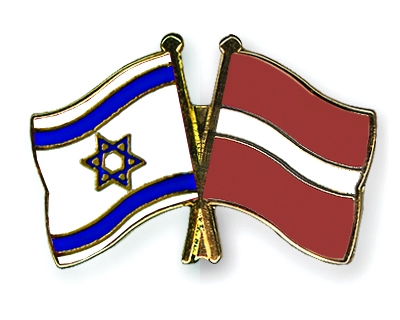 Fahnen Pins Israel Lettland