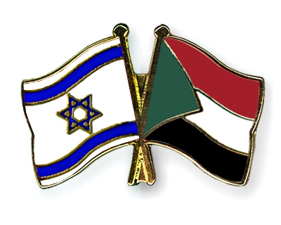 Fahnen Pins Israel Sudan
