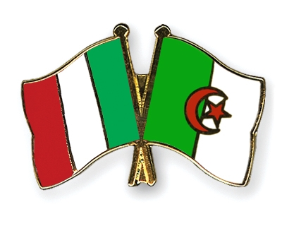 Fahnen Pins Italien Algerien