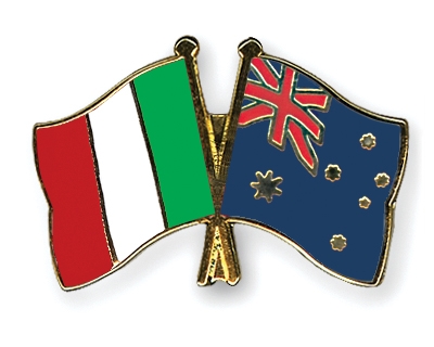 Fahnen Pins Italien Australien