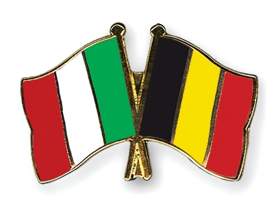 Fahnen Pins Italien Belgien